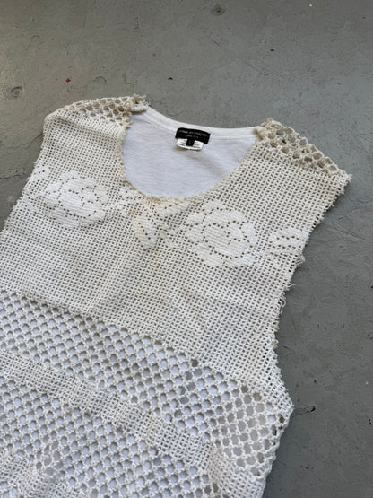 Comme Des Garcons Homme Plus White Crochet Vest (L)