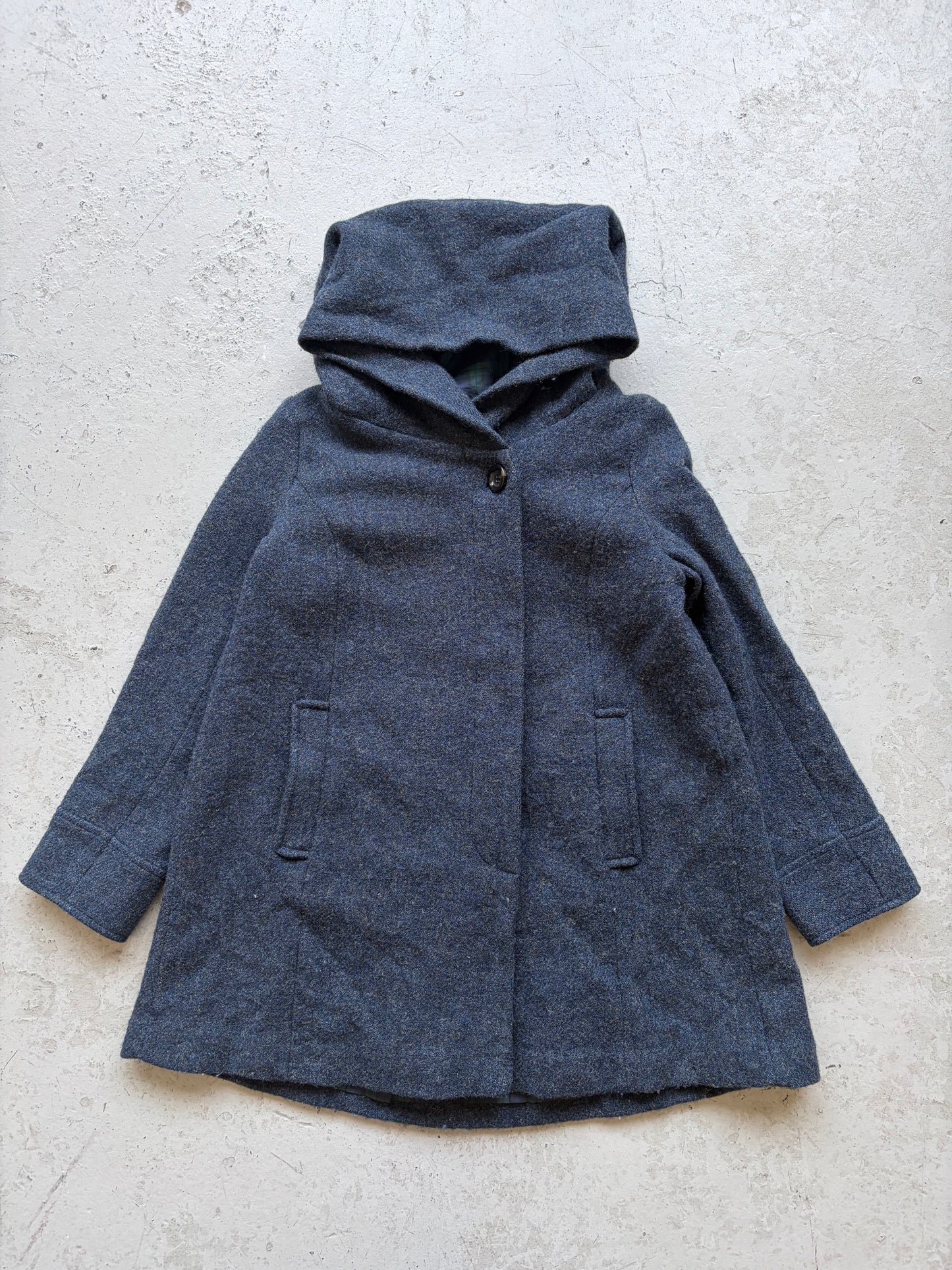 Harris Tweed Wool Hooded Jacket (S)