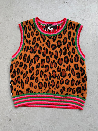 Comme Des Garcons 2018 Leopard Print Sweater Vest (L)