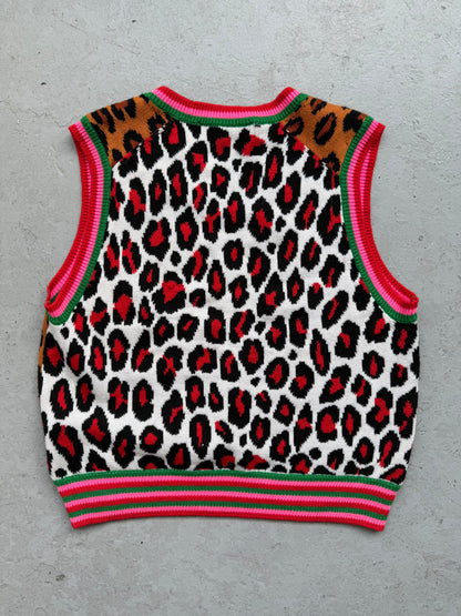 Comme Des Garcons 2018 Leopard Print Sweater Vest (L)