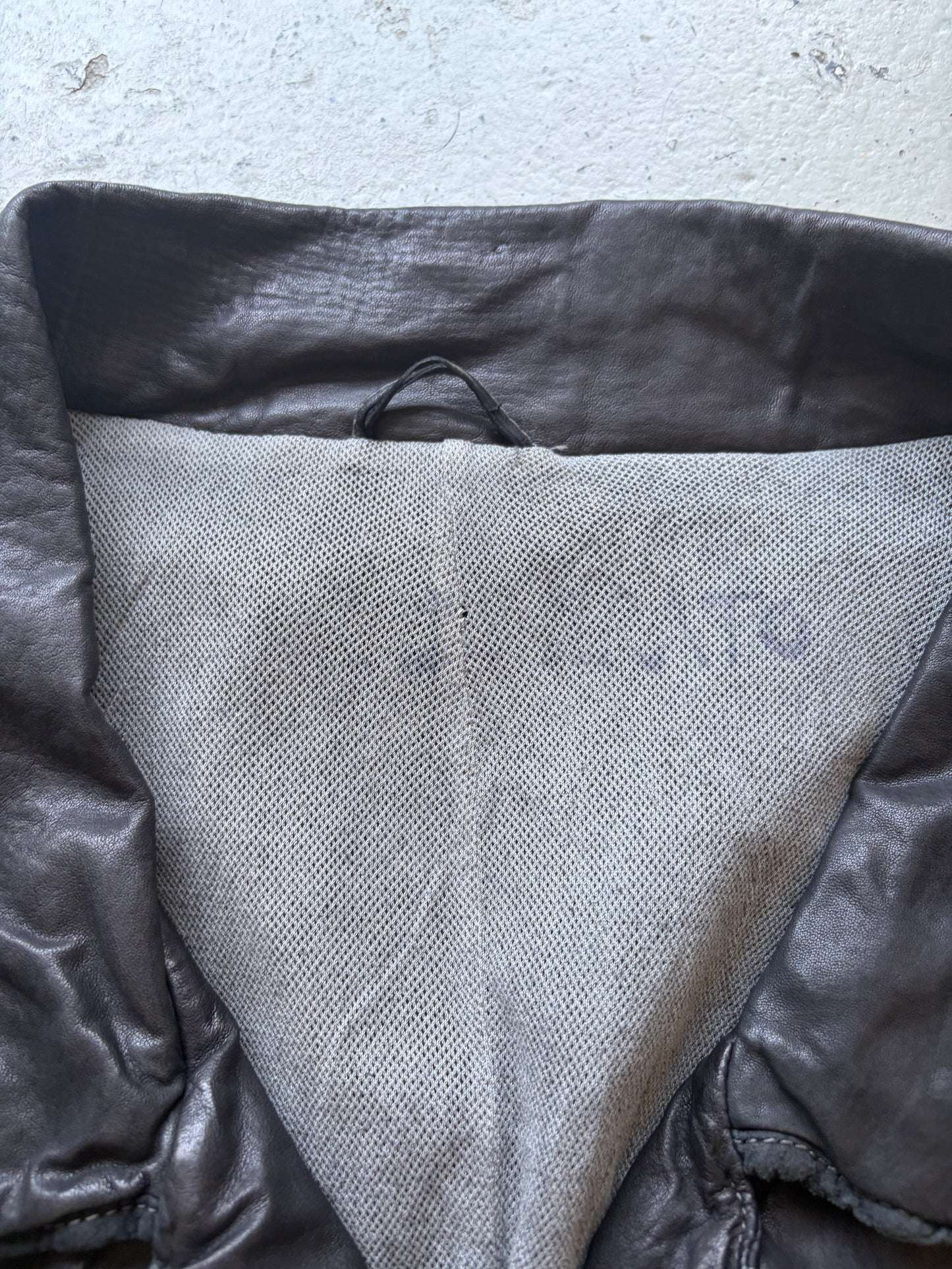 Giorgio Brato Black Leather Trench Coat (46)