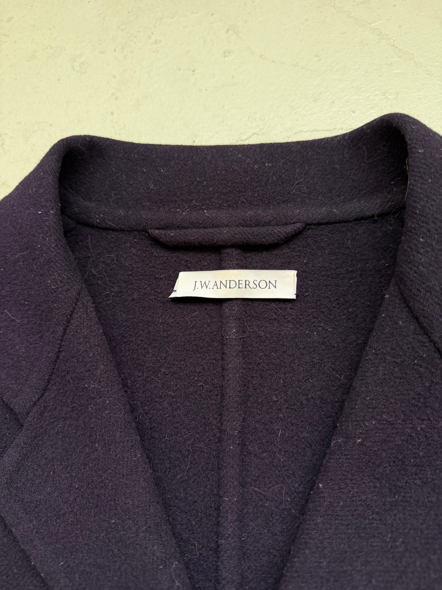 JW Anderson Navy Wool/Cashmere Blend Coat (50)