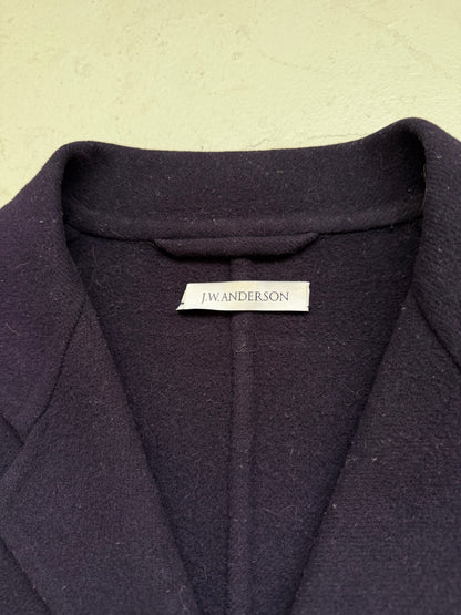 JW Anderson Navy Wool/Cashmere Blend Coat (50)
