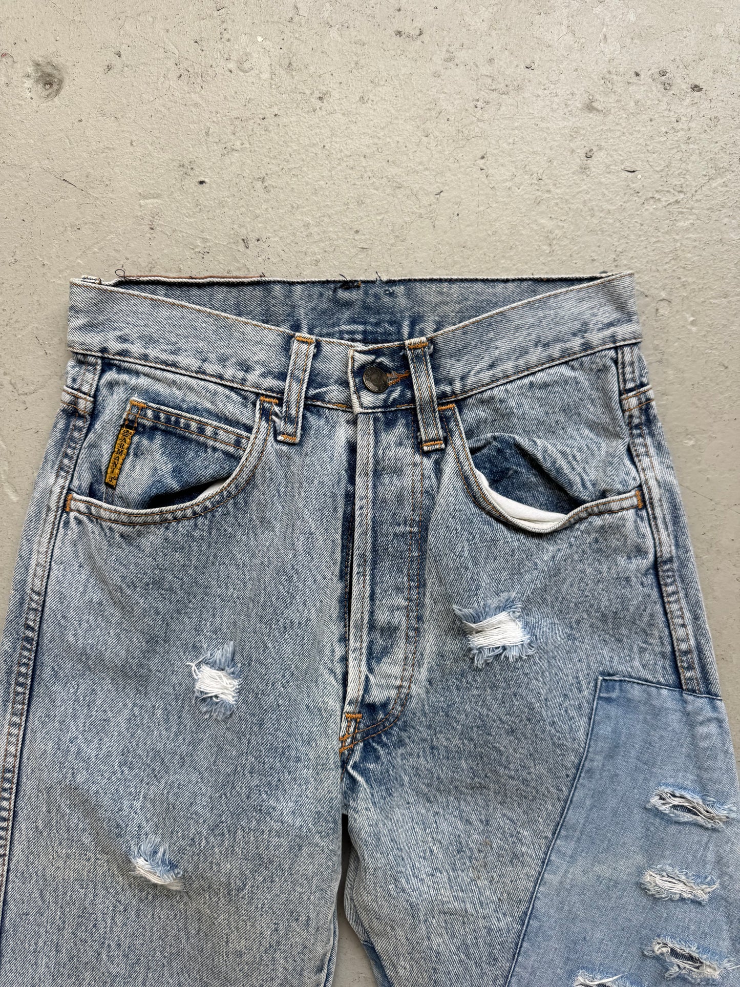 Armani Jeans 1990s Oriental Tiger Applique Washed Denim (30)