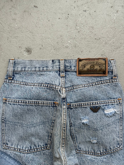 Armani Jeans 1990s Oriental Tiger Applique Washed Denim (30)