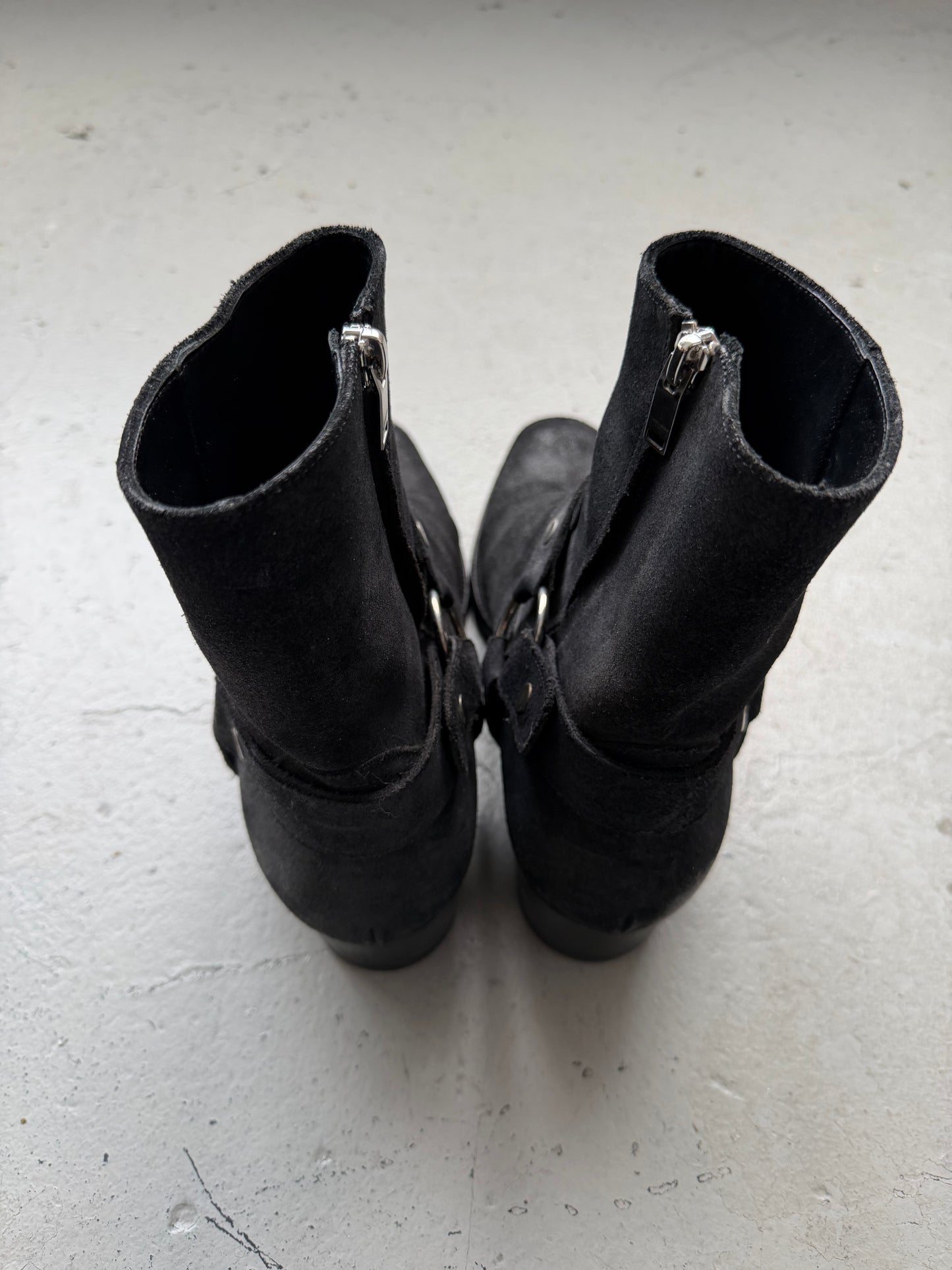 Saint Laurent Paris Suede Harness Wyatt Boots (44)