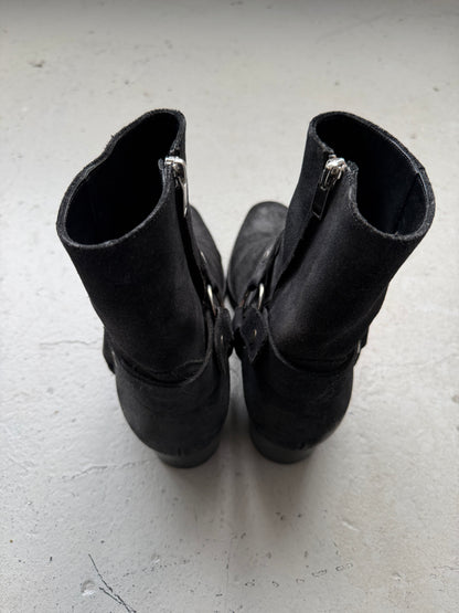 Saint Laurent Paris Suede Harness Wyatt Boots (44)