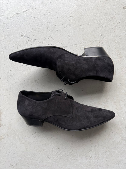 Saint Laurent Paris Lace Up Suede Derby (44)