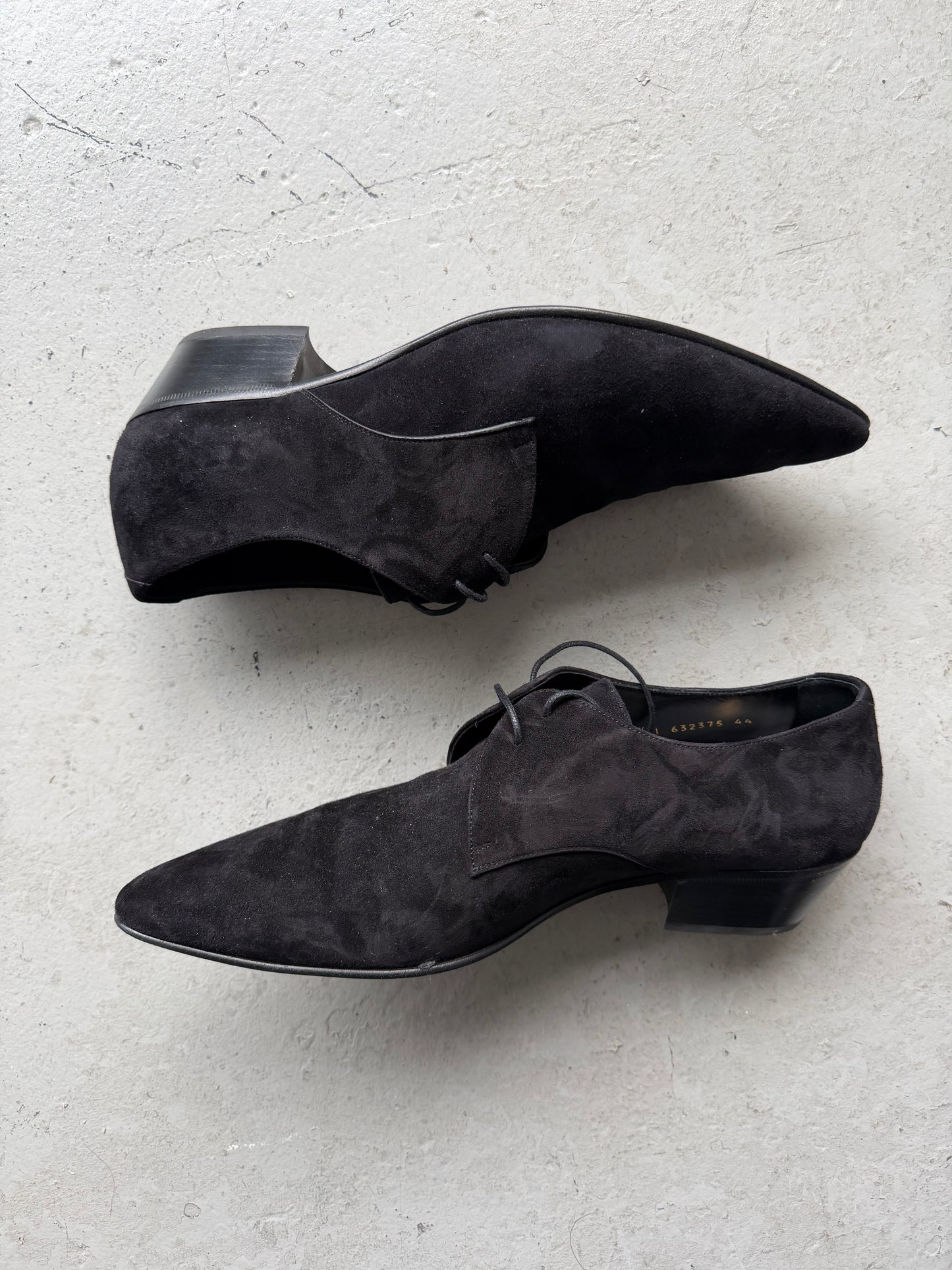 Saint Laurent Paris Lace Up Suede Derby (44)