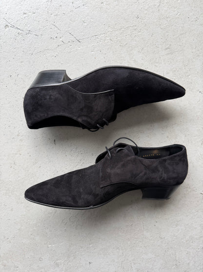 Saint Laurent Paris Lace Up Suede Derby (44)