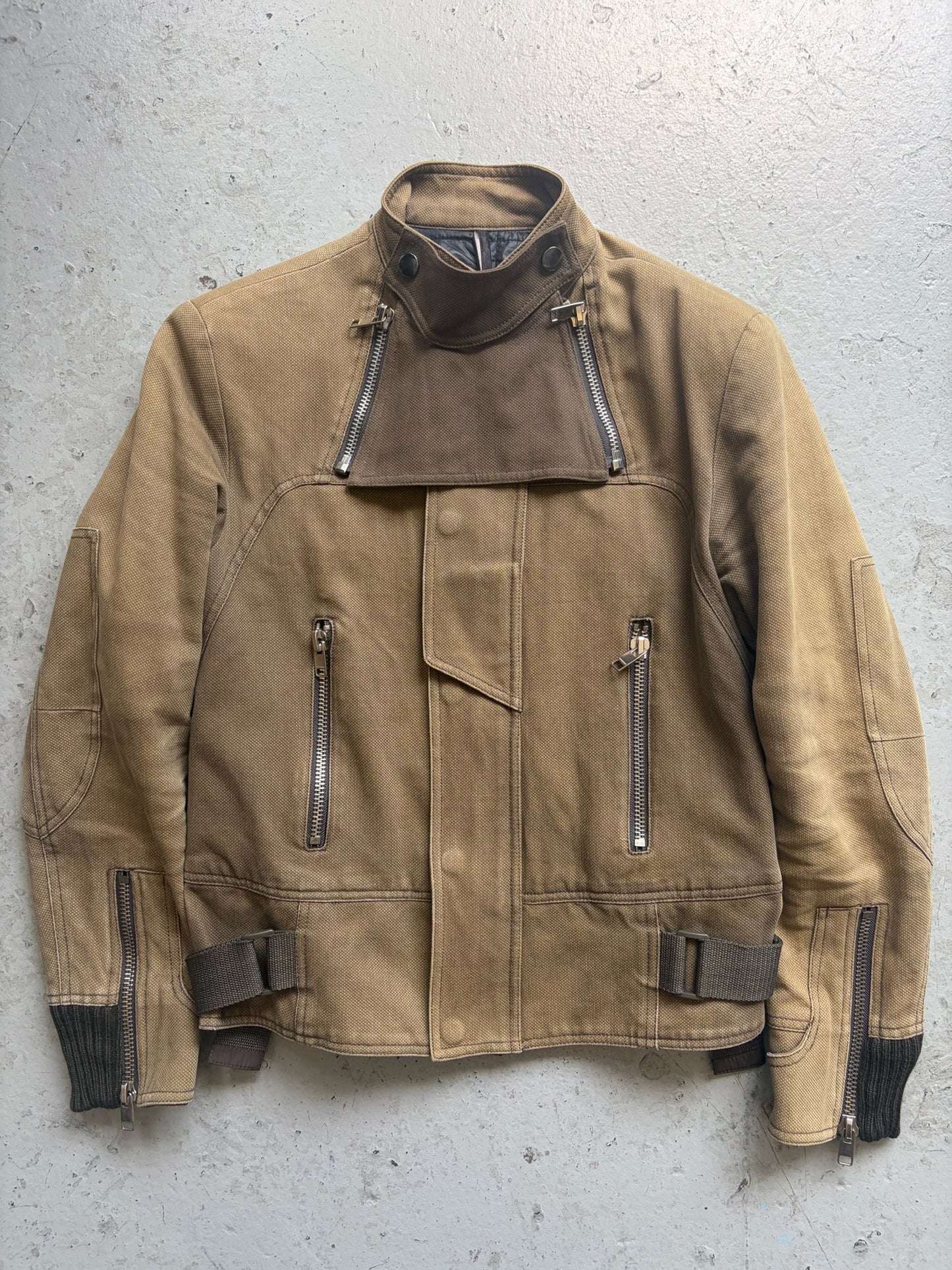 Dior Homme FW07 Navigate Olive Canvas Zip Up Jacket (48)