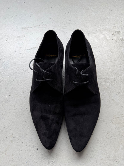 Saint Laurent Paris Lace Up Suede Derby (44)