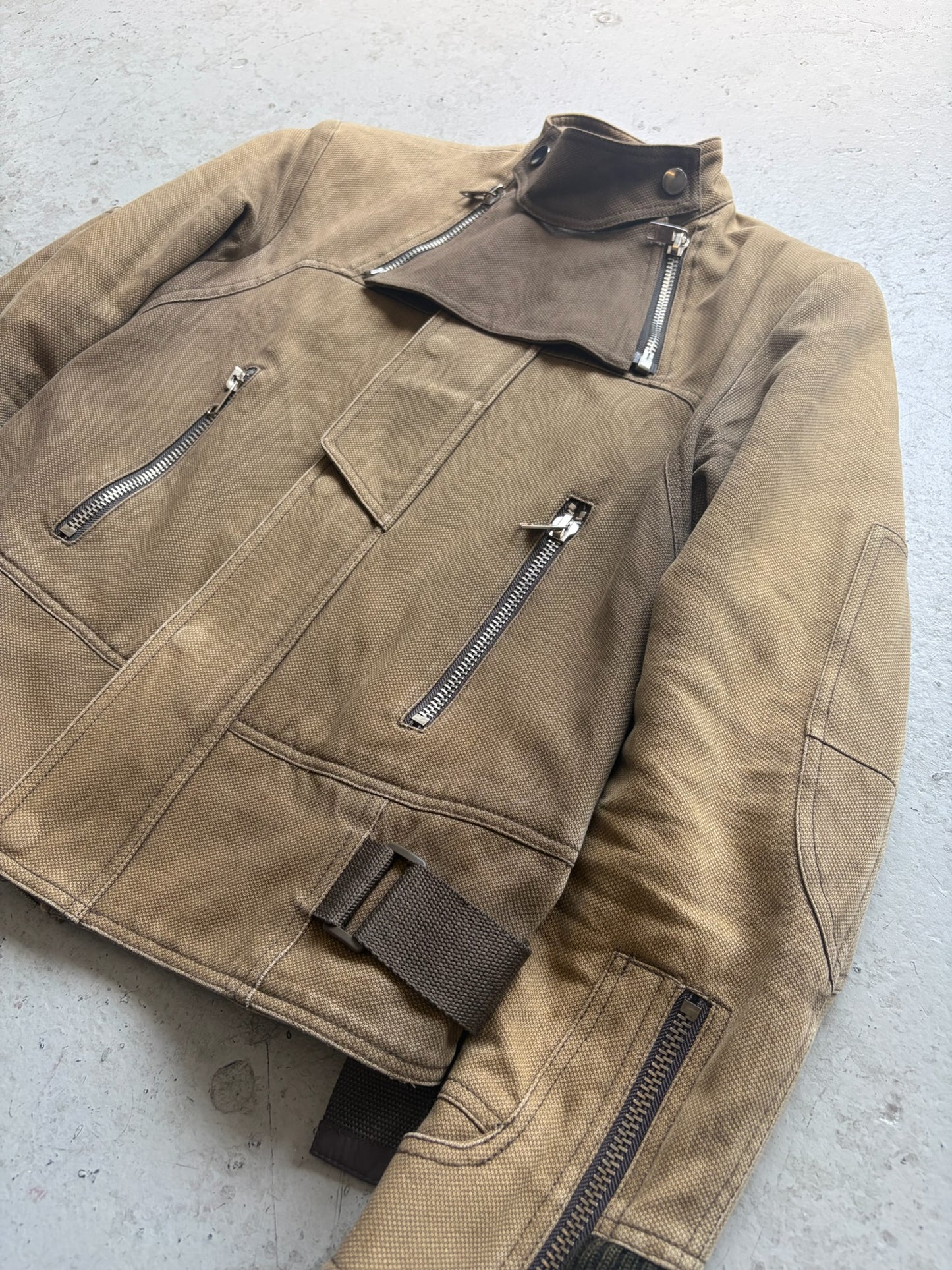 Dior Homme FW07 Navigate Olive Canvas Zip Up Jacket (48)
