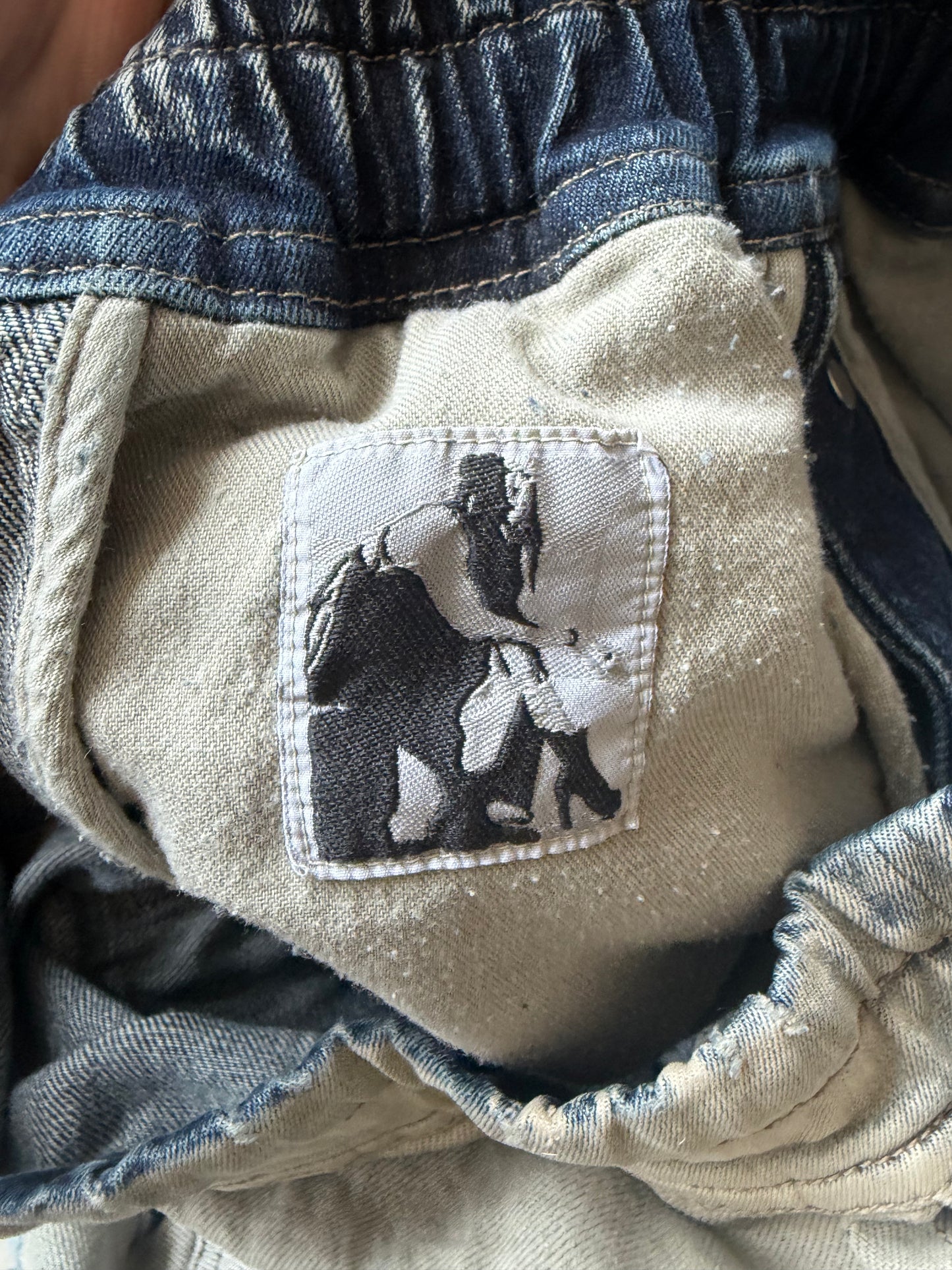 Rick Owens DRKSHDW FW23 Mineral Pear Shredded Pusher Denim (XL)