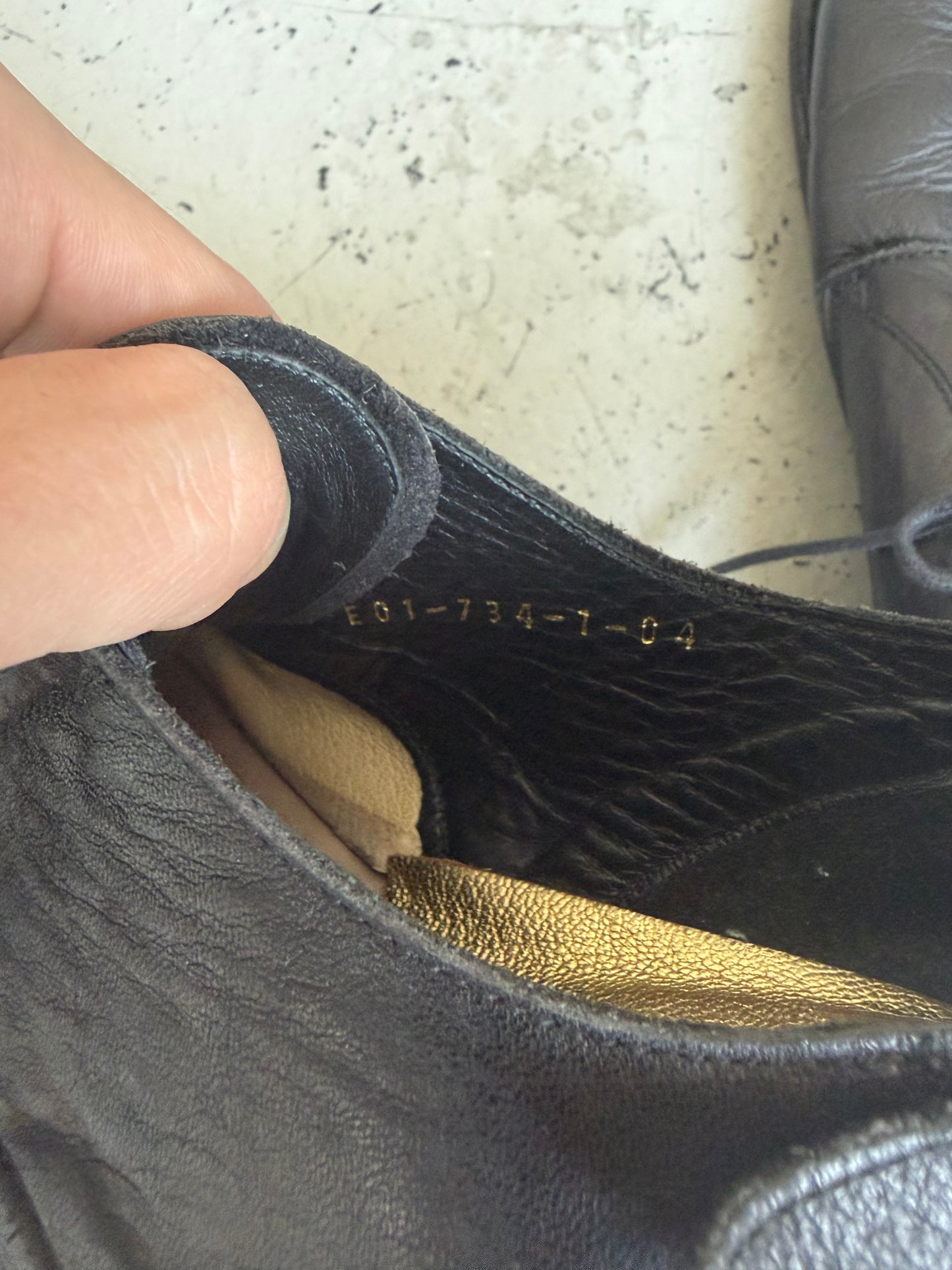 Yohji Yamamoto Black & Gold Lace Up Derby (9)