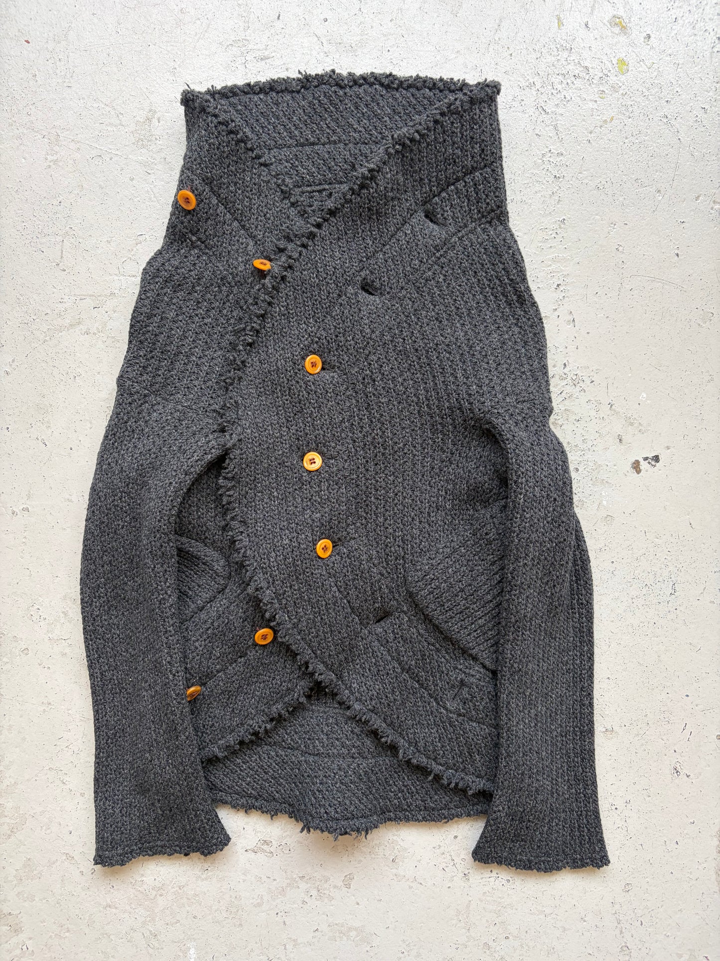 Comme Des Garcons 2002 Circular Navy Knit Cardigan (M)