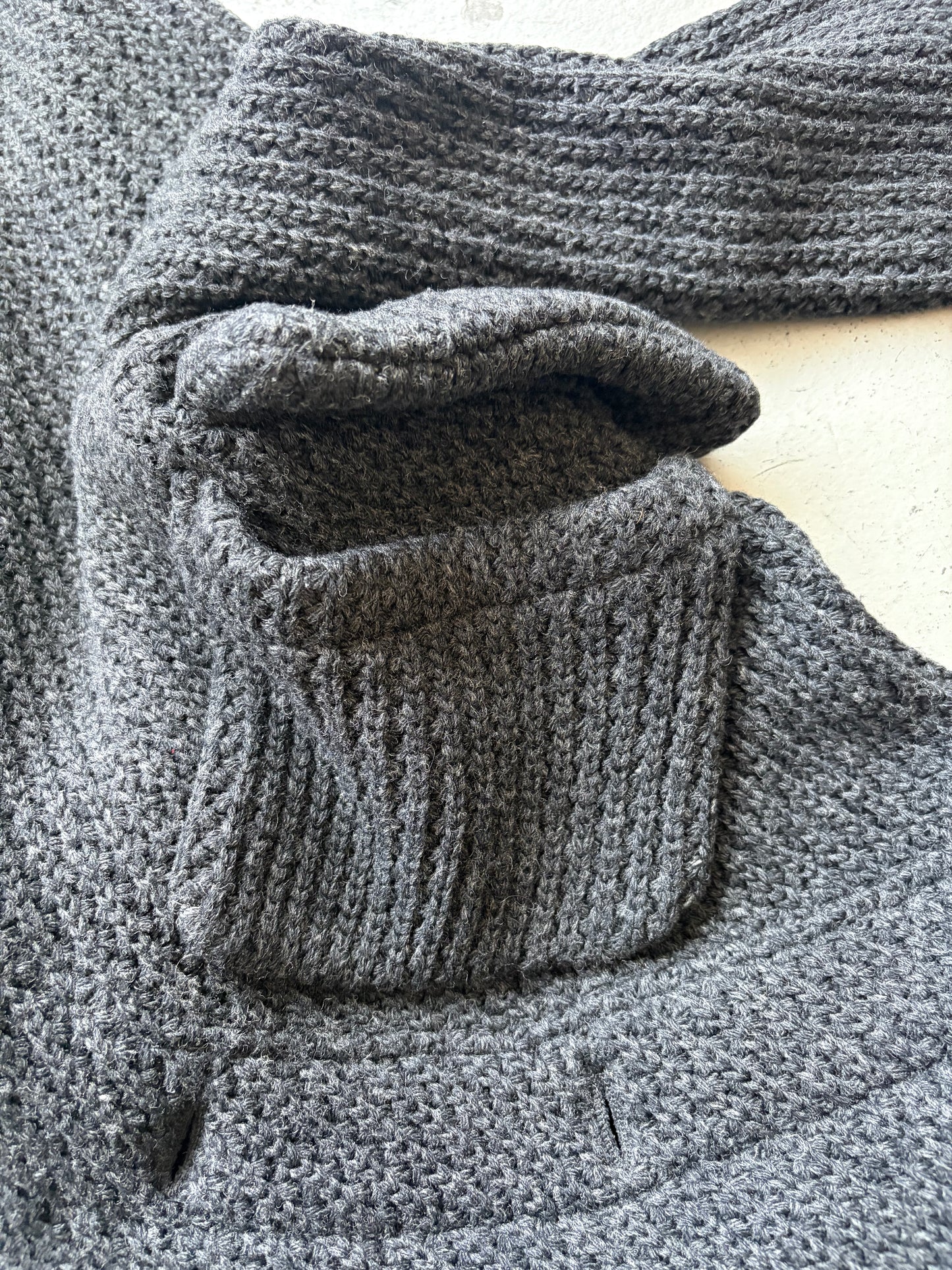 Comme Des Garcons 2002 Circular Navy Knit Cardigan (M)