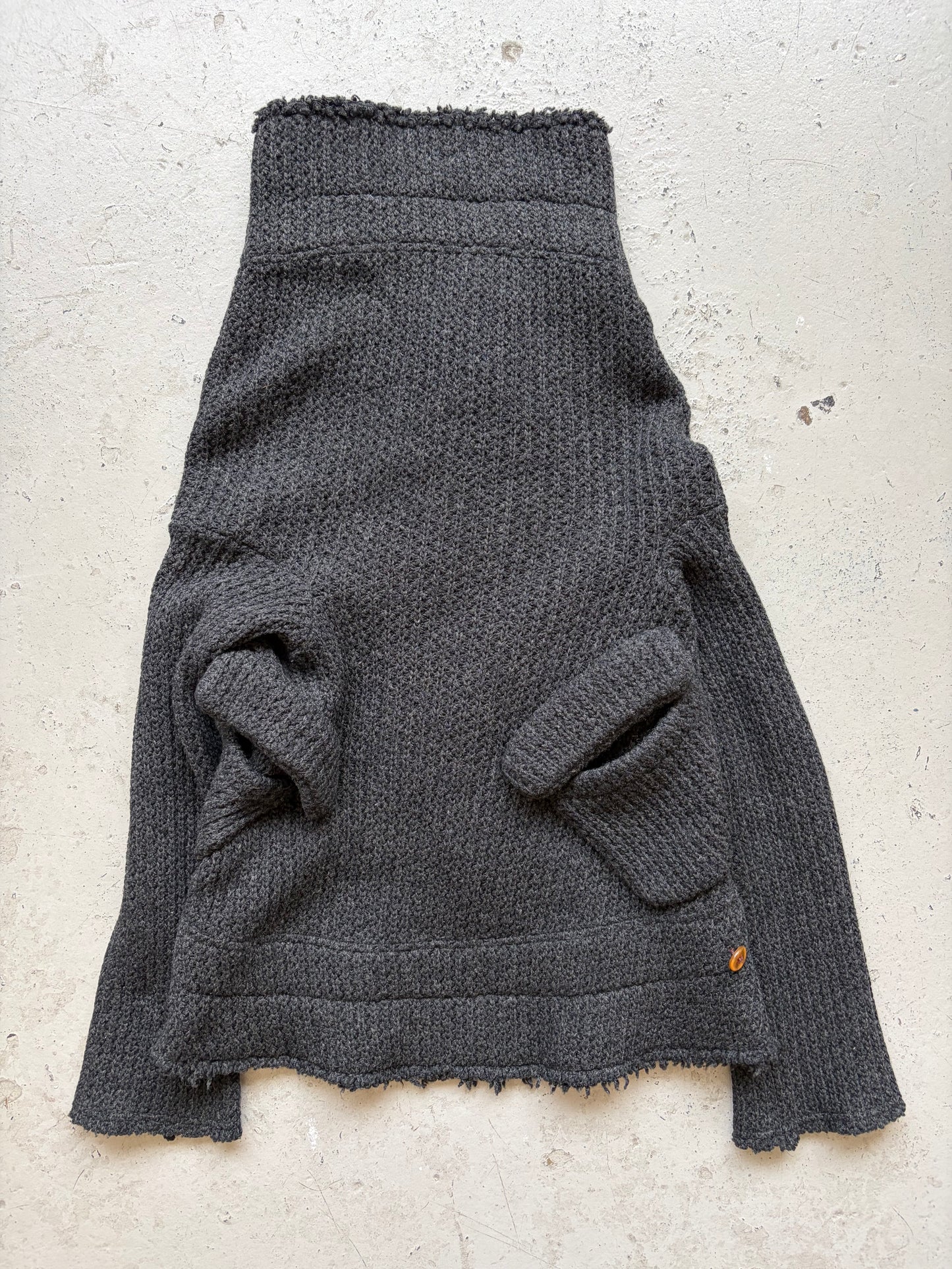 Comme Des Garcons 2002 Circular Navy Knit Cardigan (M)