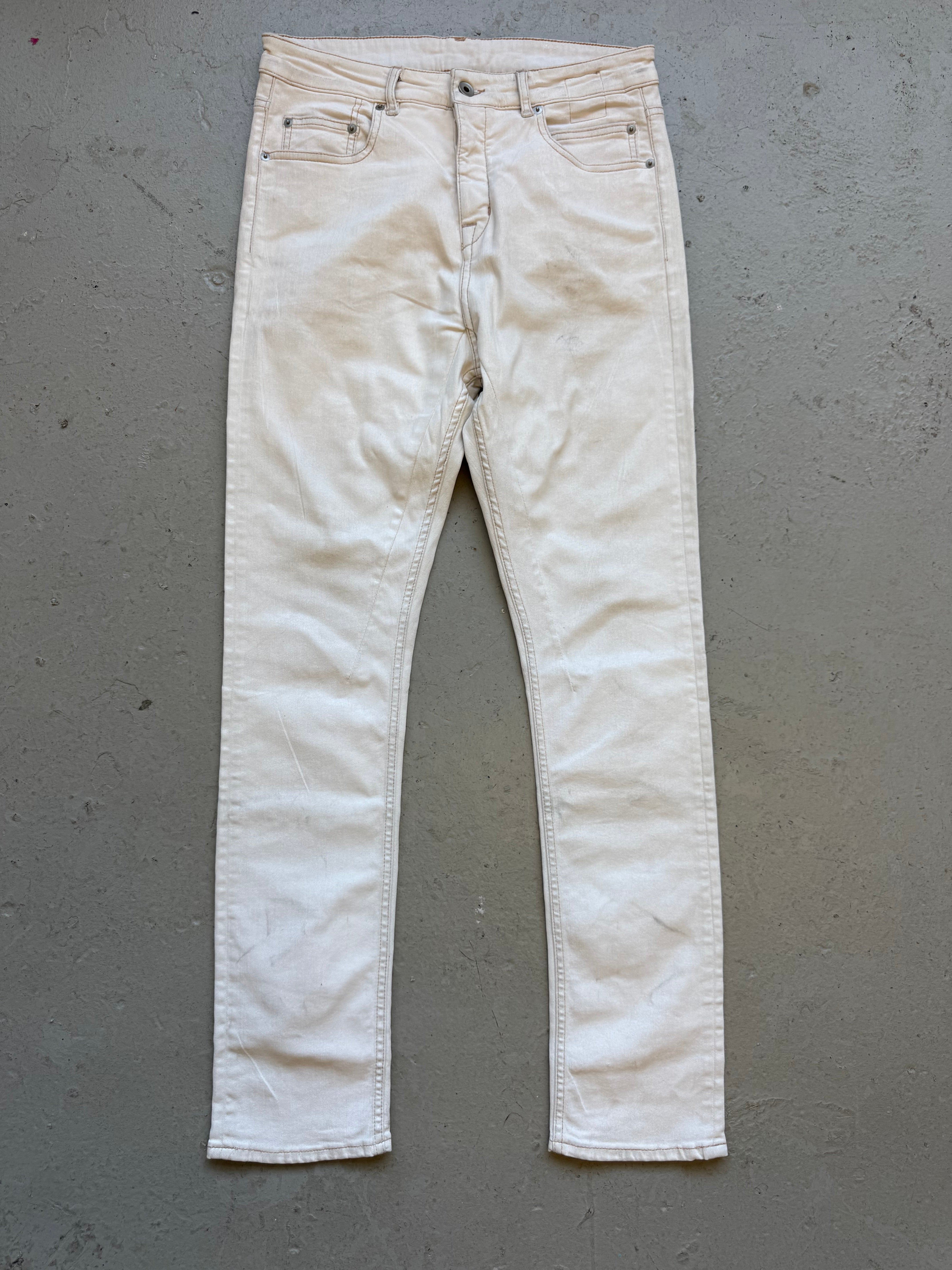 Rick Owens Drkshdw White Wax Detroit Cut Denim (30) – marco sqrd