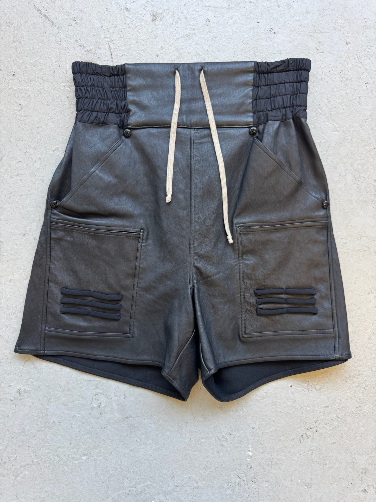 Rick Owens FW14 Moody Leather Boxing Shorts (S)
