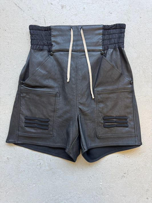 Rick Owens FW14 Moody Leather Boxing Shorts (S)