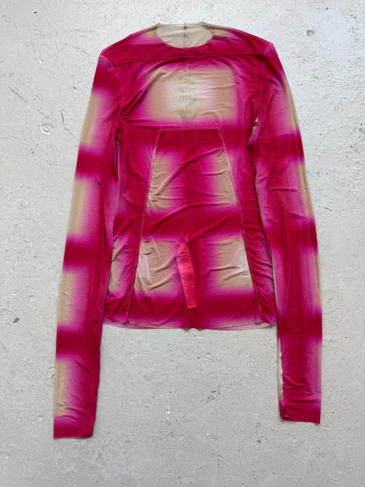 Rick Owens Edfu SS23 Fuchsia Plaid Long Sleeve (M)