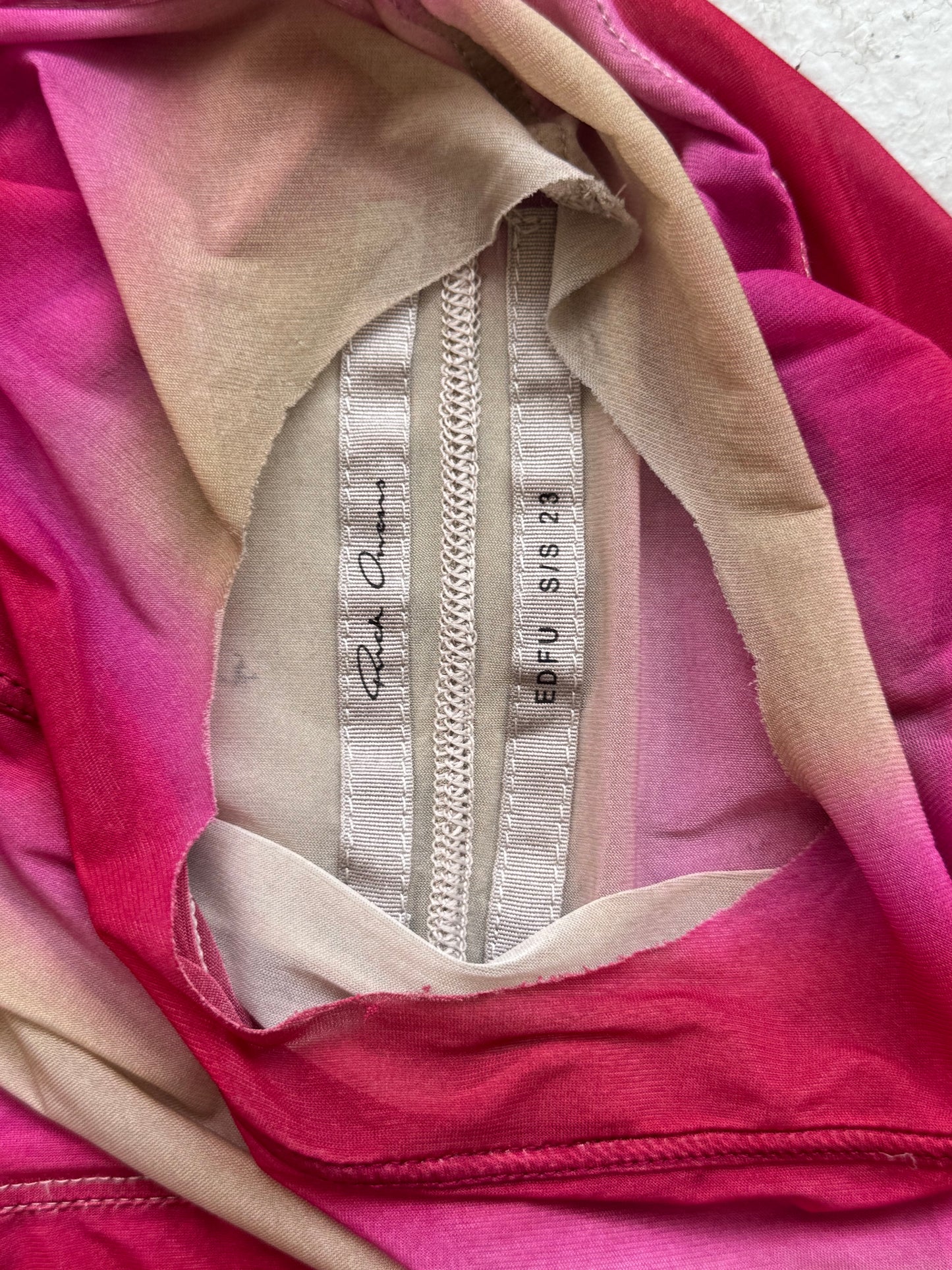 Rick Owens Edfu SS23 Fuchsia Plaid Long Sleeve (M)