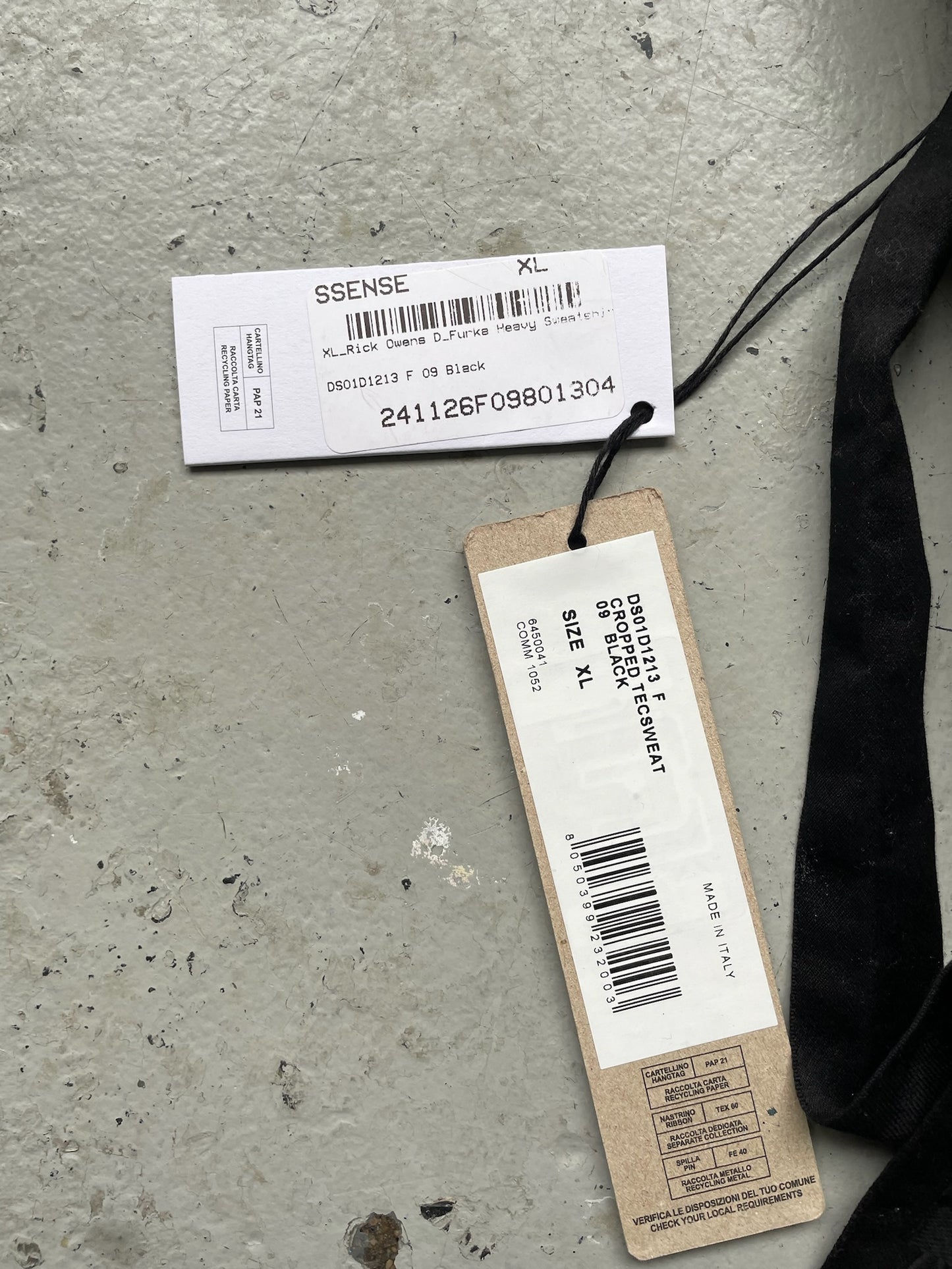 Rick Owens DRKSHDW Cropped Tecsweat (XL)