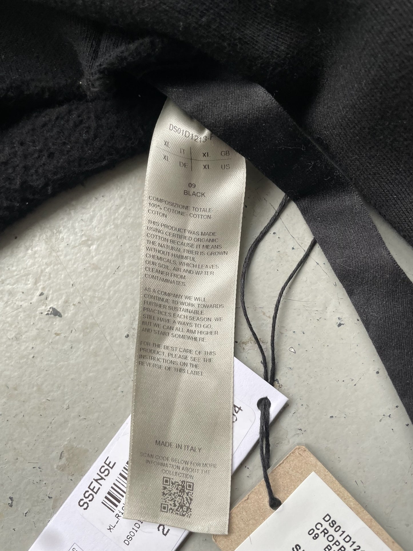 Rick Owens DRKSHDW Cropped Tecsweat (XL)