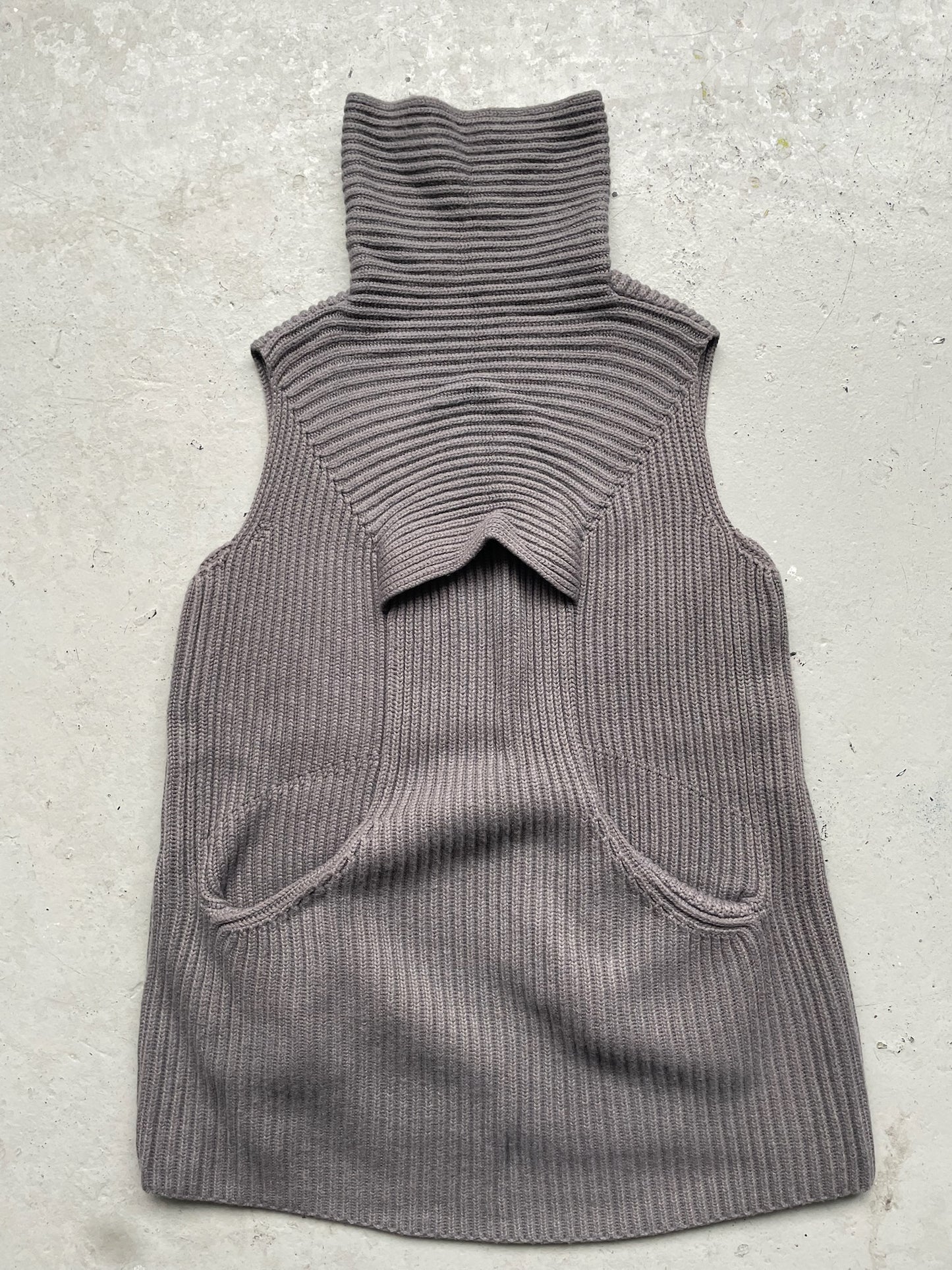Rick Owens FW10 Gleam Runway Dark Dust Sleeveless Sweater (M)
