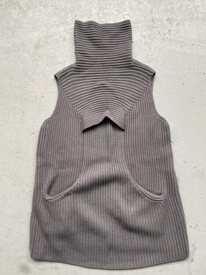 Rick Owens FW10 Gleam Runway Dark Dust Sleeveless Sweater (M)