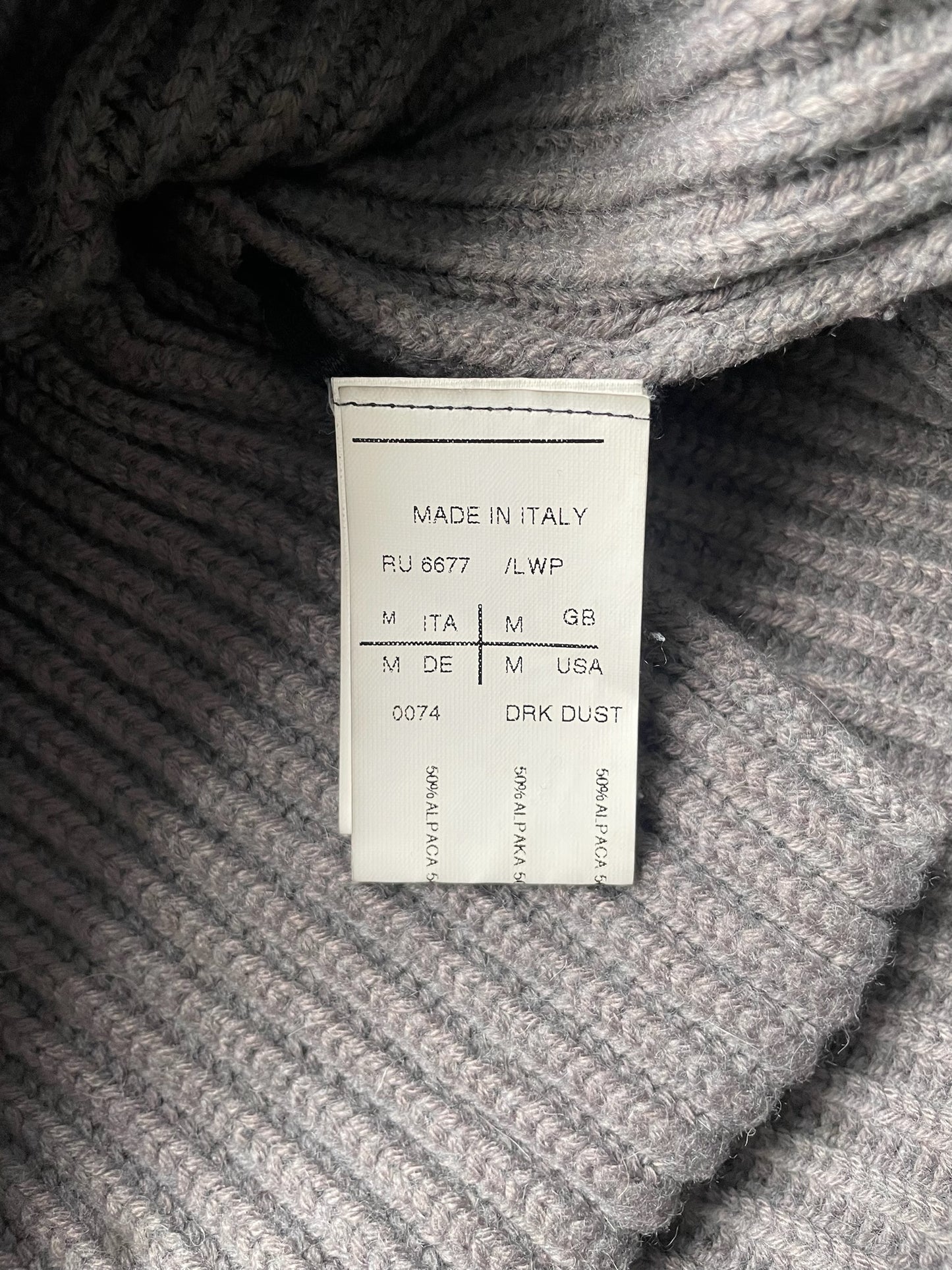 Rick Owens FW10 Gleam Runway Dark Dust Sleeveless Sweater (M)