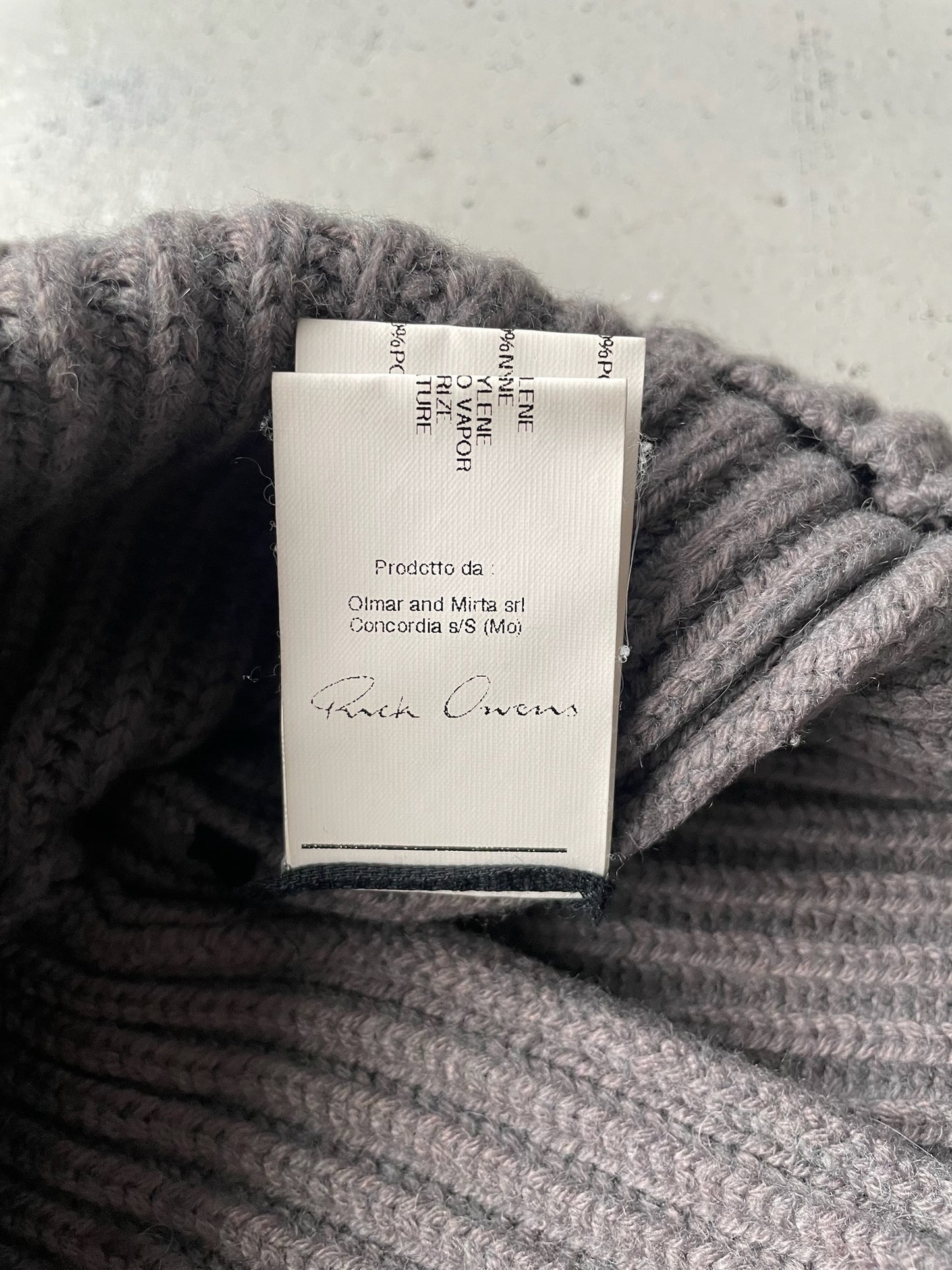 Rick Owens FW10 Gleam Runway Dark Dust Sleeveless Sweater (M)