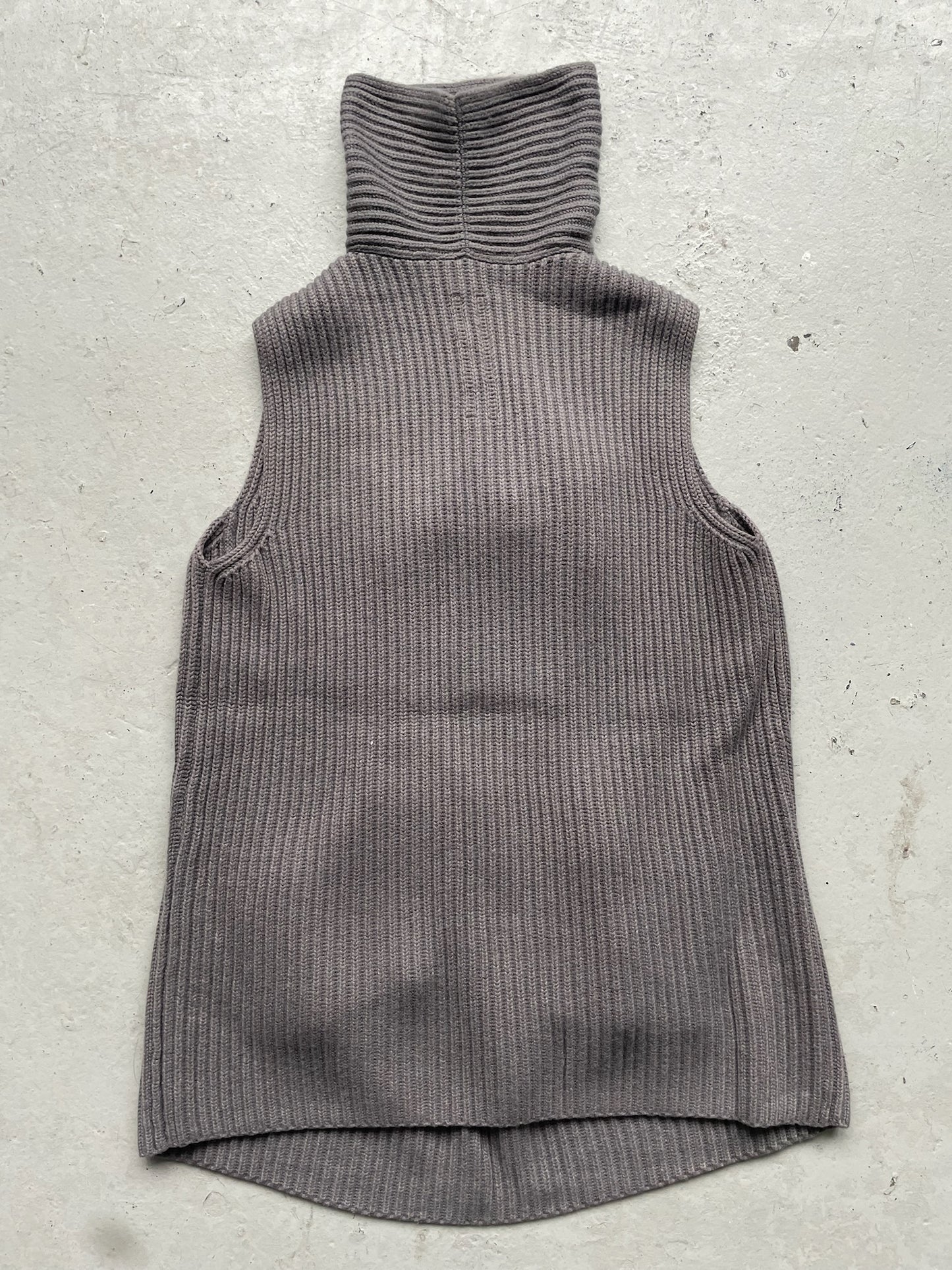 Rick Owens FW10 Gleam Runway Dark Dust Sleeveless Sweater (M)