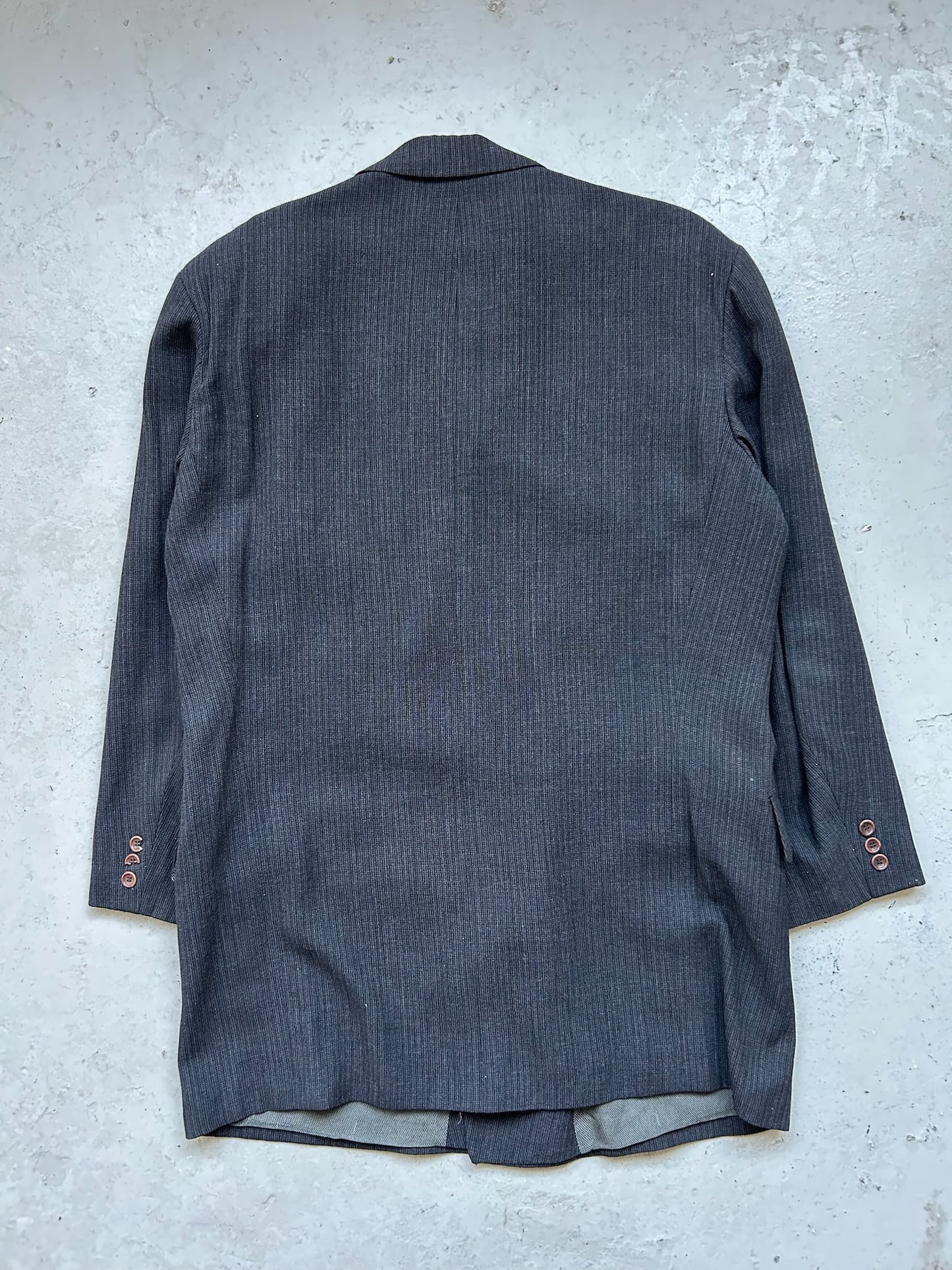Vintage Dark Grey Brown Button Blazer (XL)