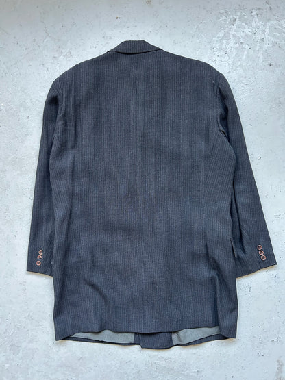 Vintage Dark Grey Brown Button Blazer (XL)