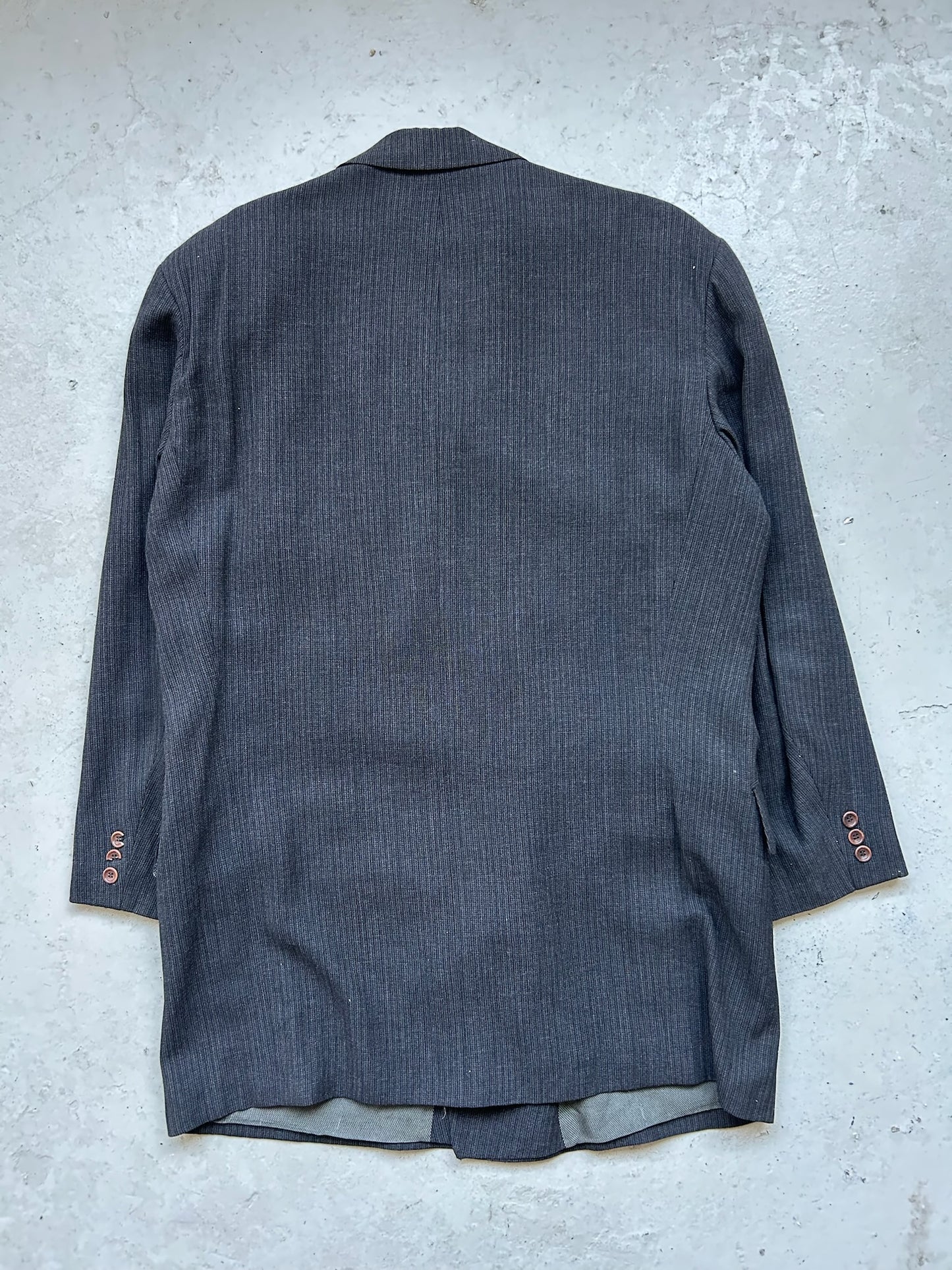 Vintage Dark Grey Brown Button Blazer (XL)
