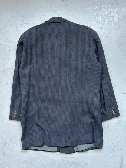 Vintage Dark Grey Brown Button Blazer (XL)
