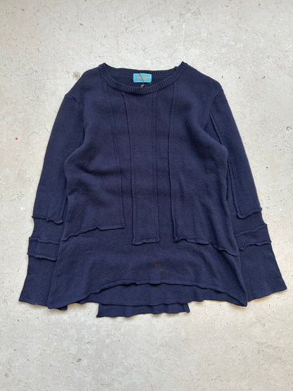 Undercover 97-98 AW Navy Patchwork Sweater (M)
