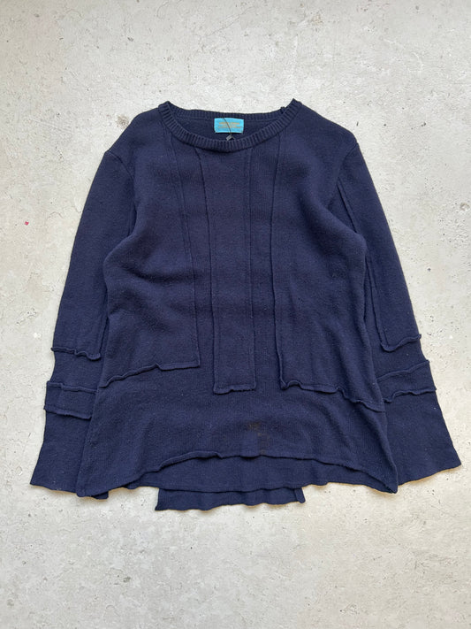 Undercover 97-98 AW Navy Patchwork Sweater (M)