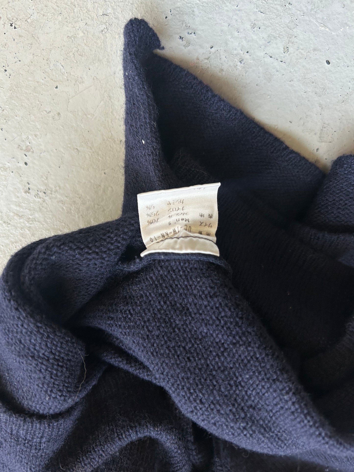 Undercover 97-98 AW Navy Patchwork Sweater (M)