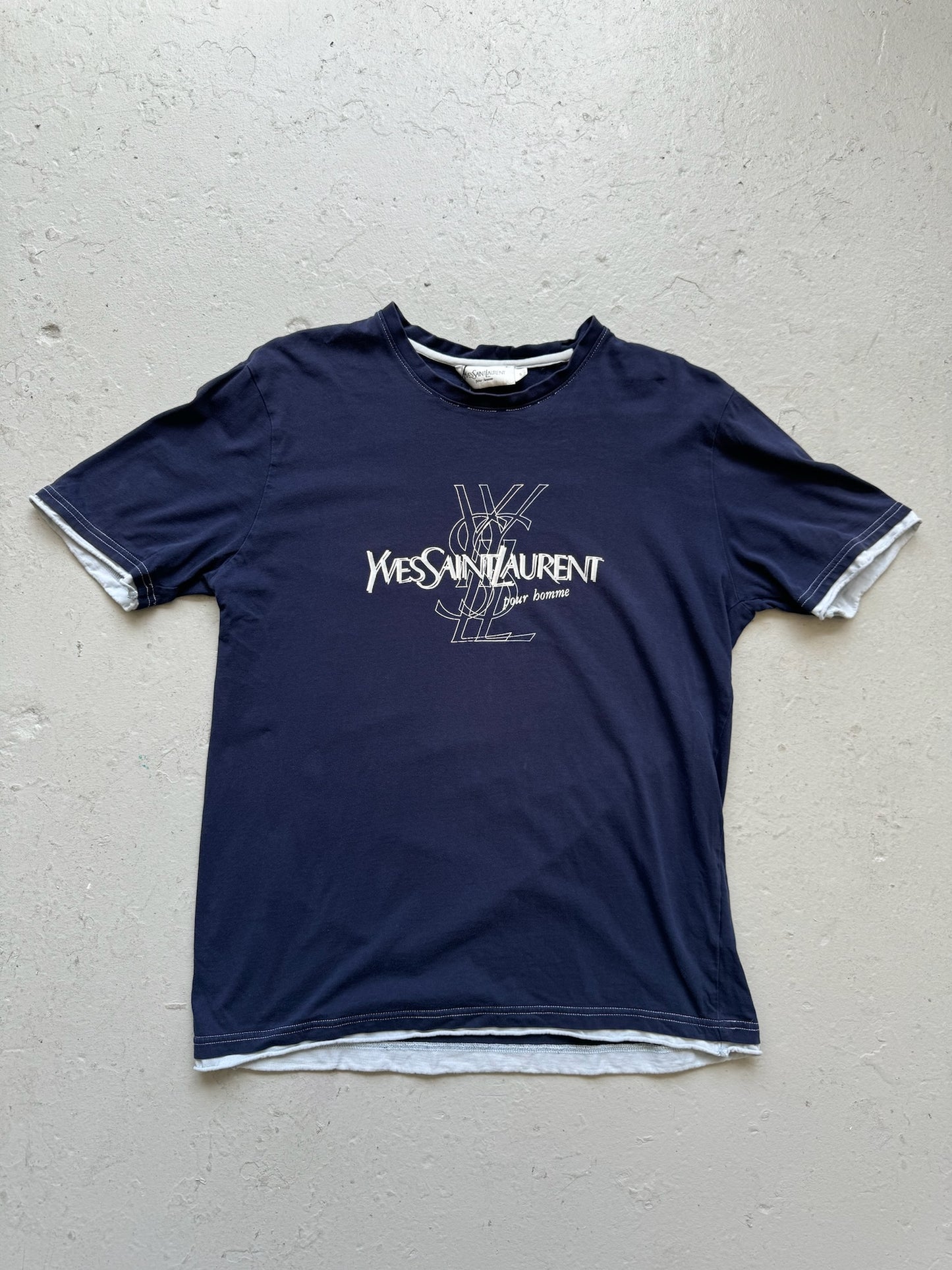 Yves Saint Laurent Pour Homme Blue Short Sleeve (S)