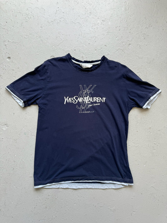 Yves Saint Laurent Pour Homme Blue Short Sleeve (S)