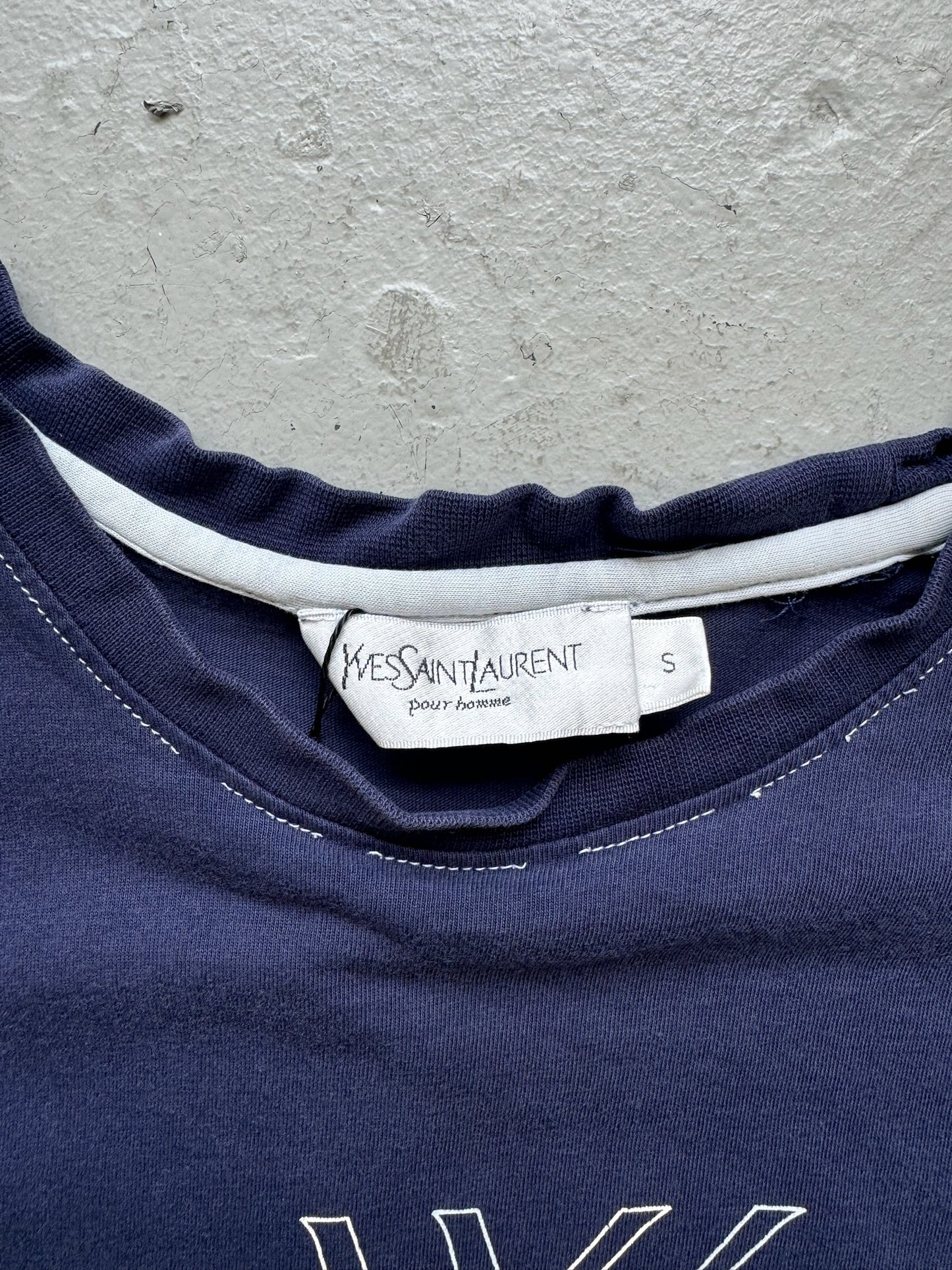 Yves Saint Laurent Pour Homme Blue Short Sleeve (S)