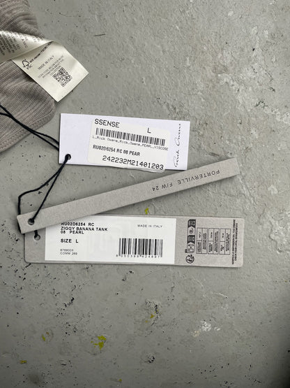 Rick Owens FW24 Porterville Pearl Ziggy Banana Tank (L)