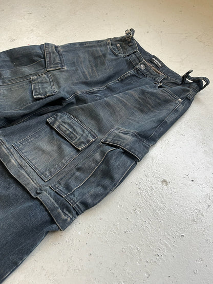 Balenciaga Japanese Cargo Denim Convertible Bottoms (32)