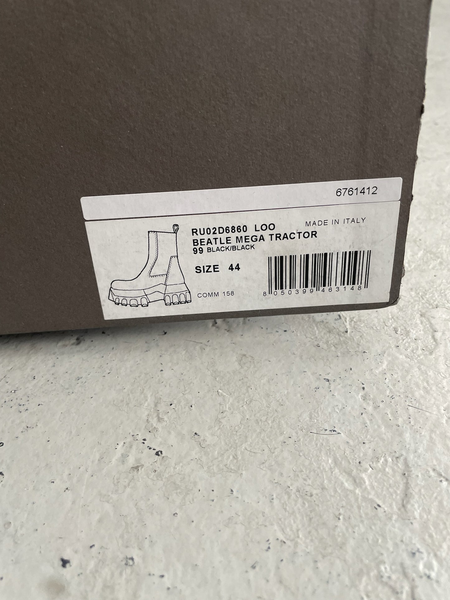 Rick Owens Beatle Mega Tractor Boots (44)