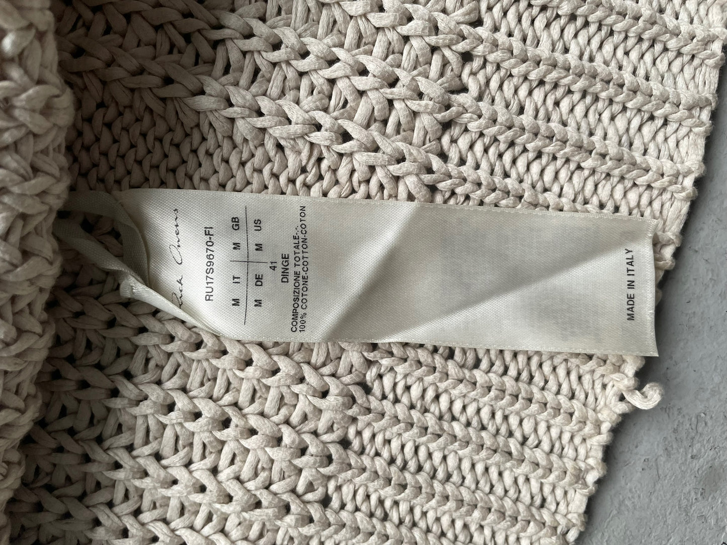 Rick Owens SS17 Walrus Dinge Knitted Sweater (M)