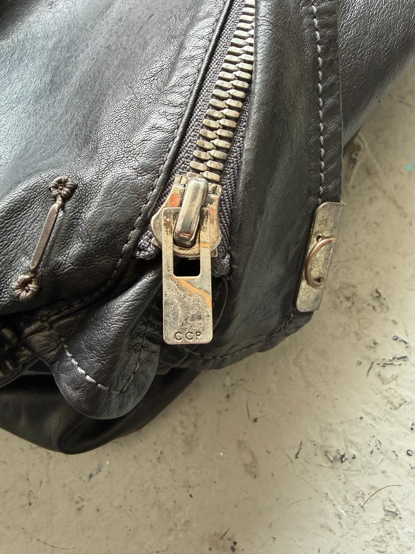 Carol Christian Poell Scarstitch Leather Jacket (40)