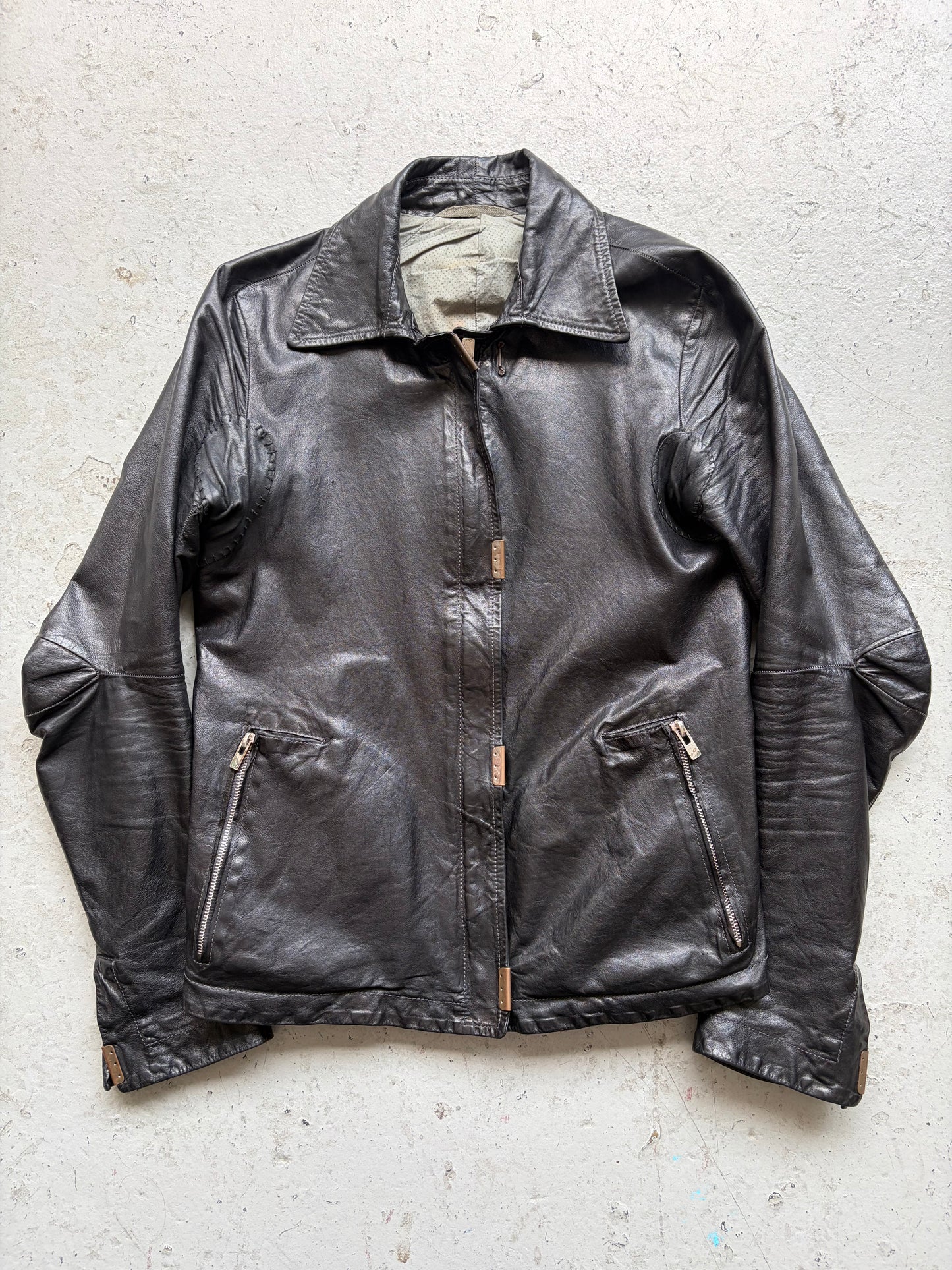 Carol Christian Poell Scarstitch Leather Jacket (40)